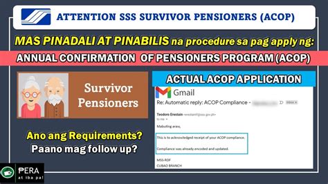 acyop esafe|SSS resumes pensioners’ confirmation requirement .